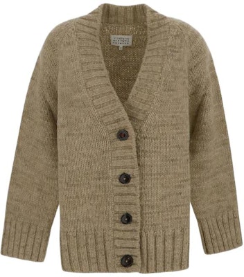(W) Maison Margiela FW22 Kardigan Knit Kancing Leher V Oversized Coklat Beige SI0GP0004S17802736M Buy (W) Maison Margiela FW22 Kardigan Knit Kancing Leher V Oversized Coklat Beige SI0GP0004S17802736M