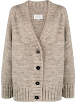 (Women) Maison Margiela FW22 Oversized V-Neck Knitted Cardigan Brown. SI0GP0004S17802119M (Women) Maison Margiela FW22 Oversized V-Neck Knitted Cardigan Brown. SI0GP0004S17802119M