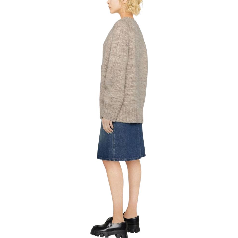 Purchase (W) Maison Margiela FW22 Kardigan Rajut Oversized V-Leher Coklat. SI0GP0004S17802119M