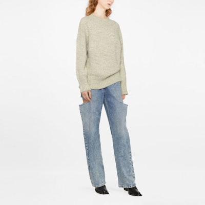 (W) Maison Margiela FW22 Suéter Cuello Redondo Liso Gris Claro SI0GP0003S17802709 Lookbook (W) Maison Margiela FW22 Suéter Cuello Redondo Liso Gris Claro SI0GP0003S17802709