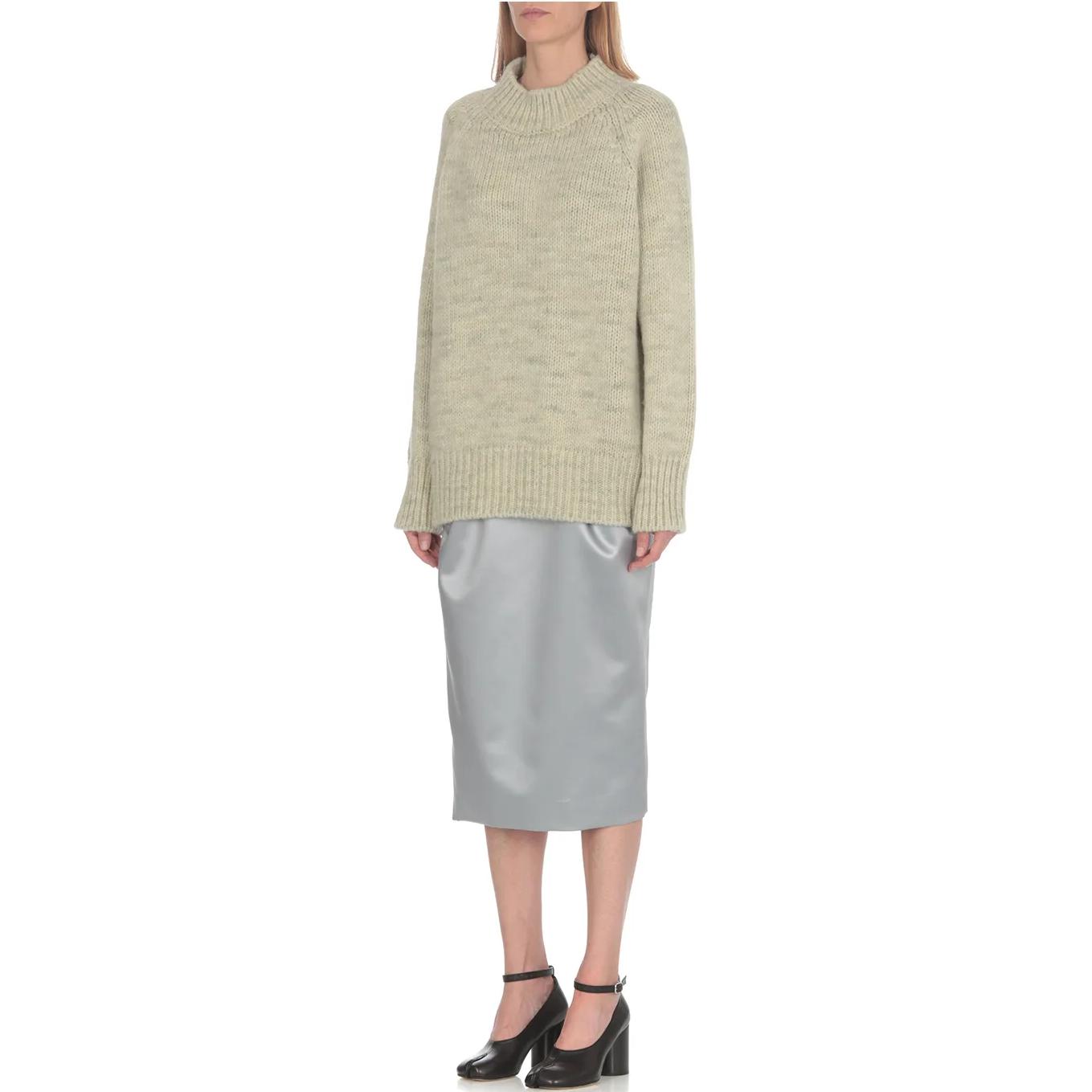 Details for (W) Maison Margiela FW22 淺灰純色圓領毛衣 SI0GP0003S17802709