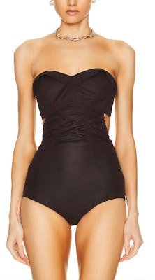 (W) Maison Margiela 2022秋冬棕色褶皱修身无肩带连体衣 女款 S51NA0091S39084-227 Shop (W) Maison Margiela 2022秋冬棕色褶皱修身无肩带连体衣 女款 S51NA0091S39084-227