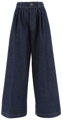 (W) Maison Margiela FW22 Jeans Mujer Tiro Alto Pierna Ancha con Detalle Fruncido Azul. S51KA0570S30736-470 Order (W) Maison Margiela FW22 Jeans Mujer Tiro Alto Pierna Ancha con Detalle Fruncido Azul. S51KA0570S30736-470