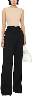 (W) 메종 마르지엘라 FW22 여성 하이웨이스트 와이드 레그 팬츠 블랙 SI0KA0004S24362900 Lookbook (W) 메종 마르지엘라 FW22 여성 하이웨이스트 와이드 레그 팬츠 블랙 SI0KA0004S24362900