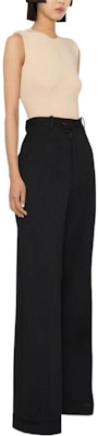 (W) 메종 마르지엘라 FW22 여성 하이웨이스트 와이드 레그 팬츠 블랙 SI0KA0004S24362900 Purchase (W) 메종 마르지엘라 FW22 여성 하이웨이스트 와이드 레그 팬츠 블랙 SI0KA0004S24362900