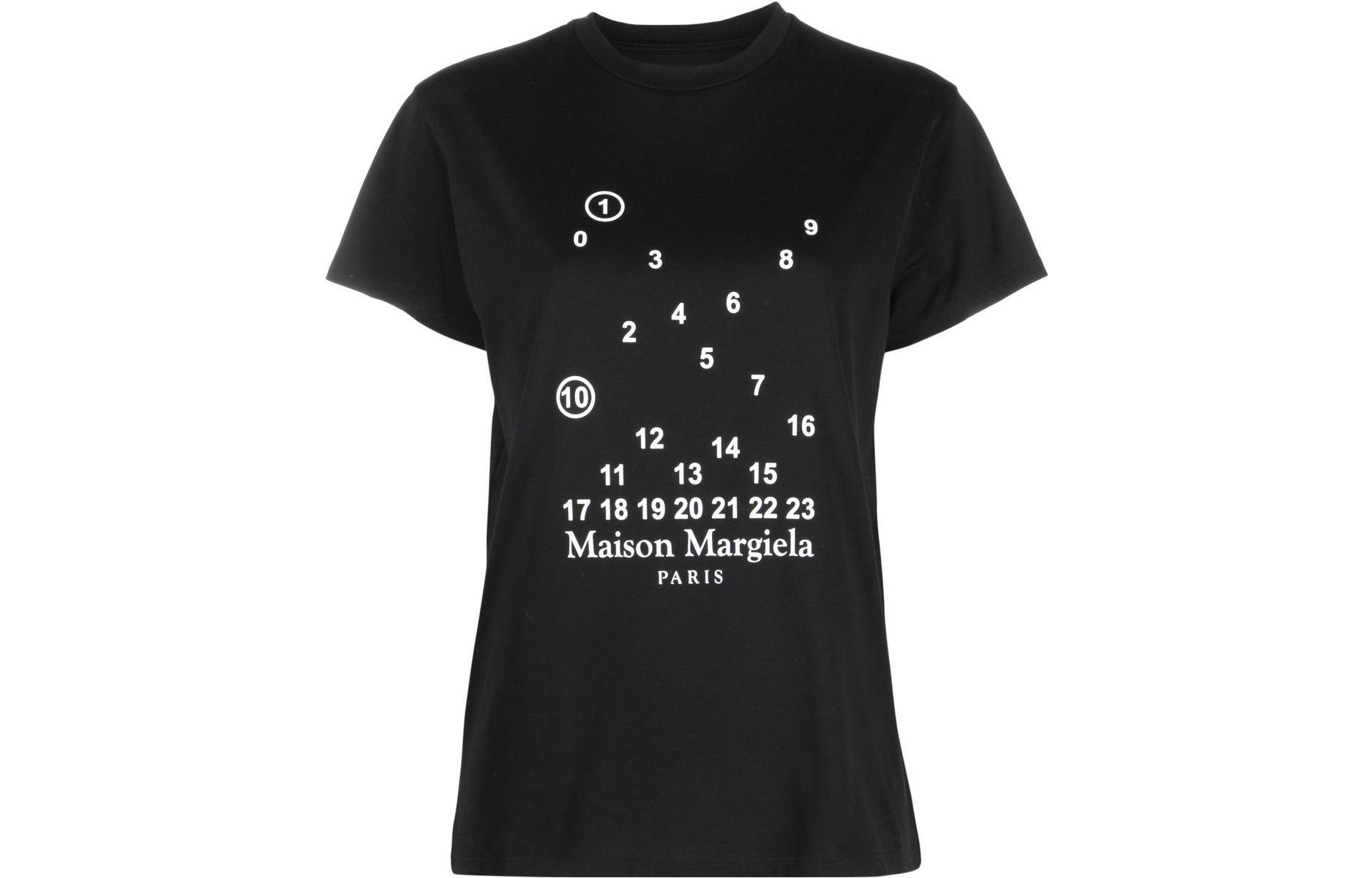 (Women) Maison Margiela FW22 Womens Black Graphic Print Short Sleeve Regular T-Shirt S51GC0516S22816900