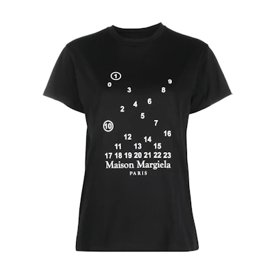 (Women) Maison Margiela FW22 Womens Black Graphic Print Short Sleeve Regular T-Shirt S51GC0516S22816900
