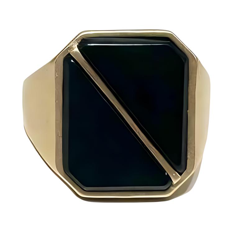 (Women) Maison Margiela Gold Ring for Women - Embedded Design. SM3UQ0041-SV0002-967