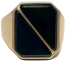 (Women) Maison Margiela Gold Ring for Women - Embedded Design. SM3UQ0041-SV0002-967 (Women) Maison Margiela Gold Ring for Women - Embedded Design. SM3UQ0041-SV0002-967