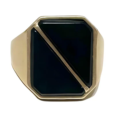 (Women) Maison Margiela Gold Ring for Women - Embedded Design. SM3UQ0041-SV0002-967