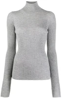 (Women) Maison Margiela Grey Turtleneck Ribbed Wool Sweater S51HA1072S17464854M (Women) Maison Margiela Grey Turtleneck Ribbed Wool Sweater S51HA1072S17464854M