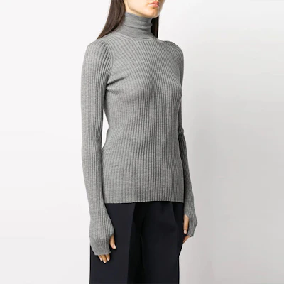 (W) Maison Margiela Abu-Abu Sweter Wol Turtleneck Rajut S51HA1072S17464854M Purchase (W) Maison Margiela Abu-Abu Sweter Wol Turtleneck Rajut S51HA1072S17464854M
