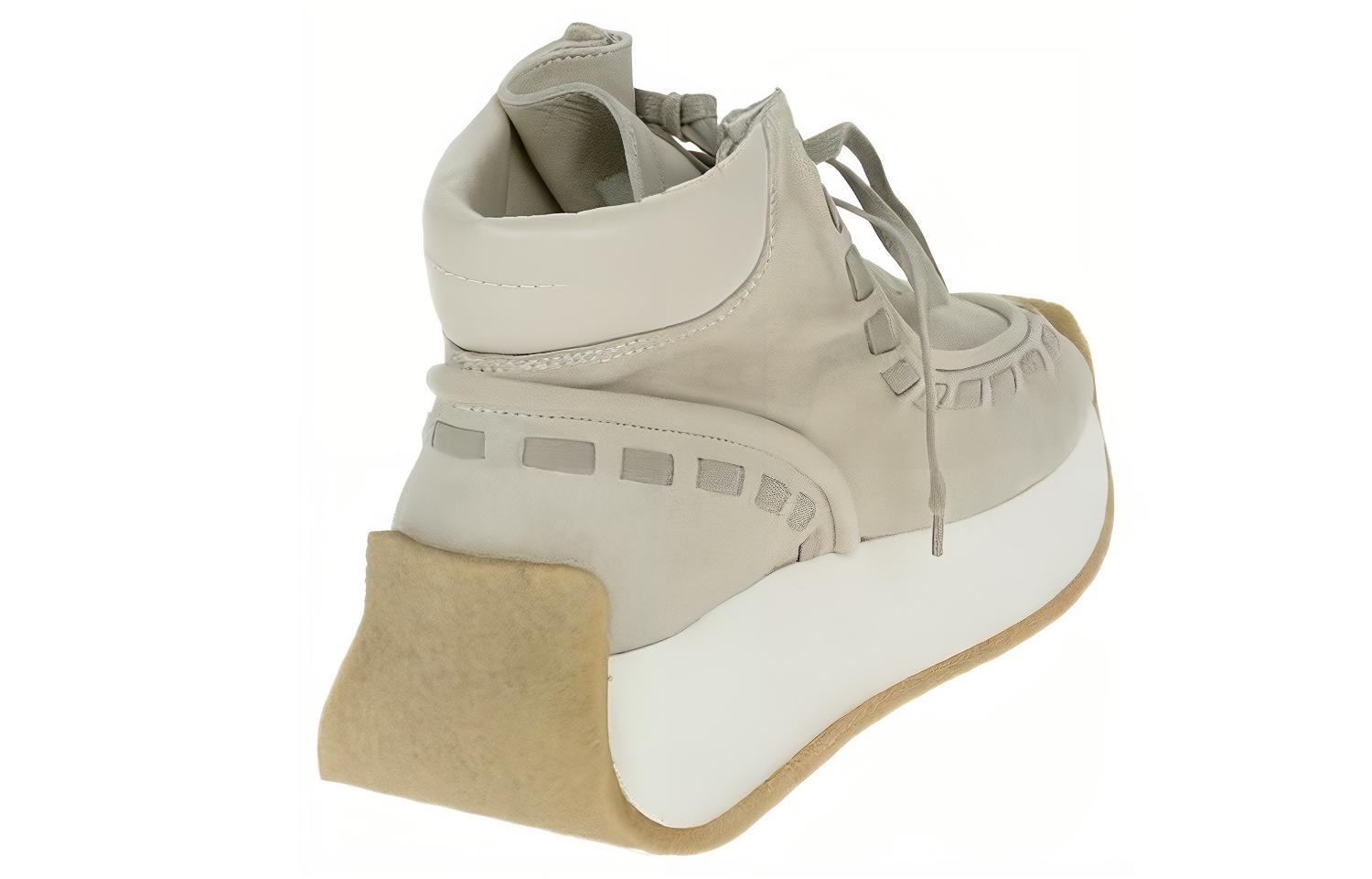 Shop (W) Maison Margiela 高帮 '米色皮革' 球鞋 S40WS0181PR047T2017