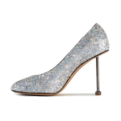 (W) Maison Margiela High-Heeled Sneakers 'Metallic Flash Silver'