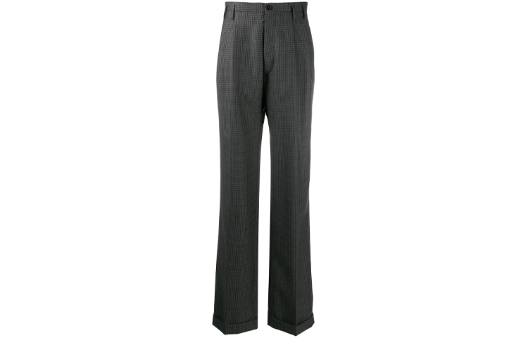 (Women) Maison Margiela High-Waist Wide-Leg Pants Grey with Stitch Logo. S51KA0521S53200002F