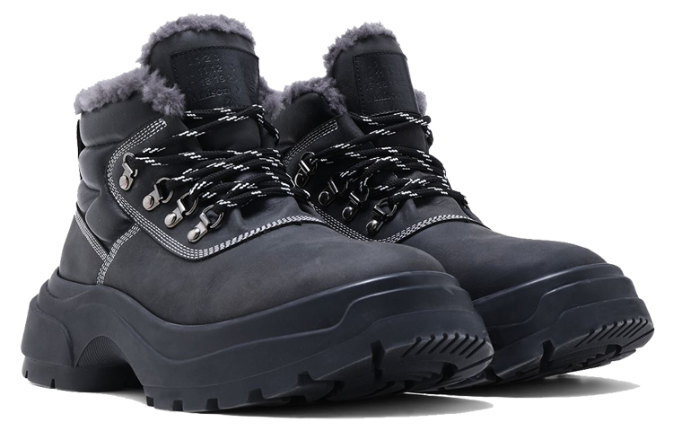 Order 馬吉拉（Maison Margiela）羊毛內襯系帶馬丁靴 女款 灰色