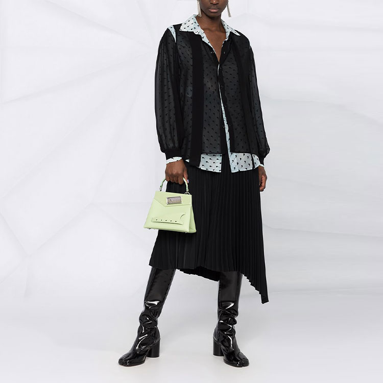 Lookbook (W) Maison Margiela 黑色層次印花透紗長袖襯衫 S51DL0358S53823002S