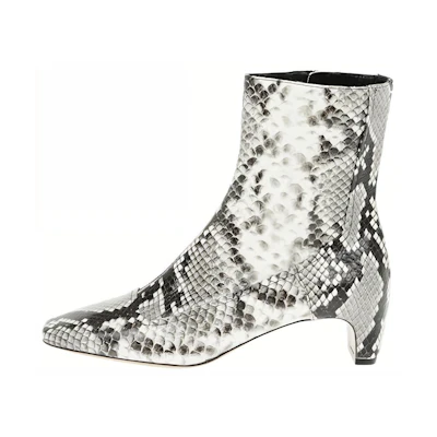 (W) Maison Margiela Leather Ankle Boot 'Black and White'