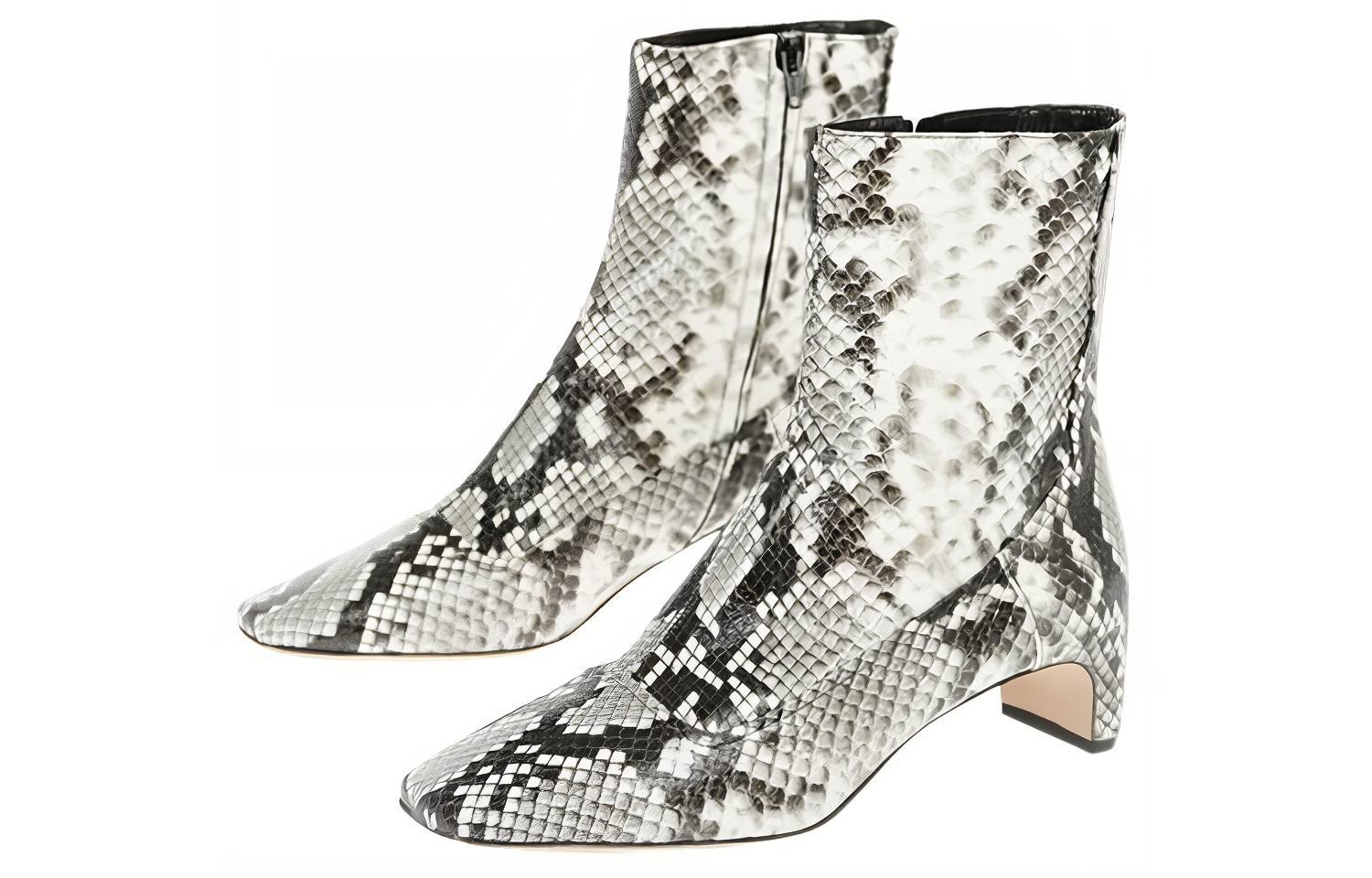 Shop Maison Margiela 梅森馬吉拉 皮革 時尚短靴 女款 白黑色