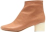 Buy (W) Maison Margiela Sepatu Boot Kulit Coklat untuk Pergelangan Kaki S59WU0173P2721T2212