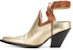 (W) Maison Margiela But Kasut Kulit Buku Lali 'Gold Hollow Cowboy' S39WP0052SY1192961