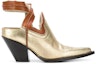 Order (W) Maison Margiela But Kasut Kulit Buku Lali 'Gold Hollow Cowboy' S39WP0052SY1192961
