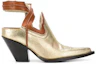 Order (W) Maison Margiela But Kasut Kulit Buku Lali 'Gold Hollow Cowboy' S39WP0052SY1192961