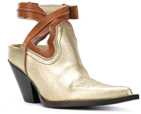 (W) Maison Margiela But Kasut Kulit Buku Lali 'Gold Hollow Cowboy' S39WP0052SY1192961 Lookbook (W) Maison Margiela But Kasut Kulit Buku Lali 'Gold Hollow Cowboy' S39WP0052SY1192961