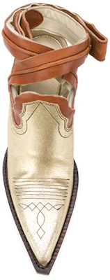 (W) Maison Margiela But Kasut Kulit Buku Lali 'Gold Hollow Cowboy' S39WP0052SY1192961 Purchase (W) Maison Margiela But Kasut Kulit Buku Lali 'Gold Hollow Cowboy' S39WP0052SY1192961