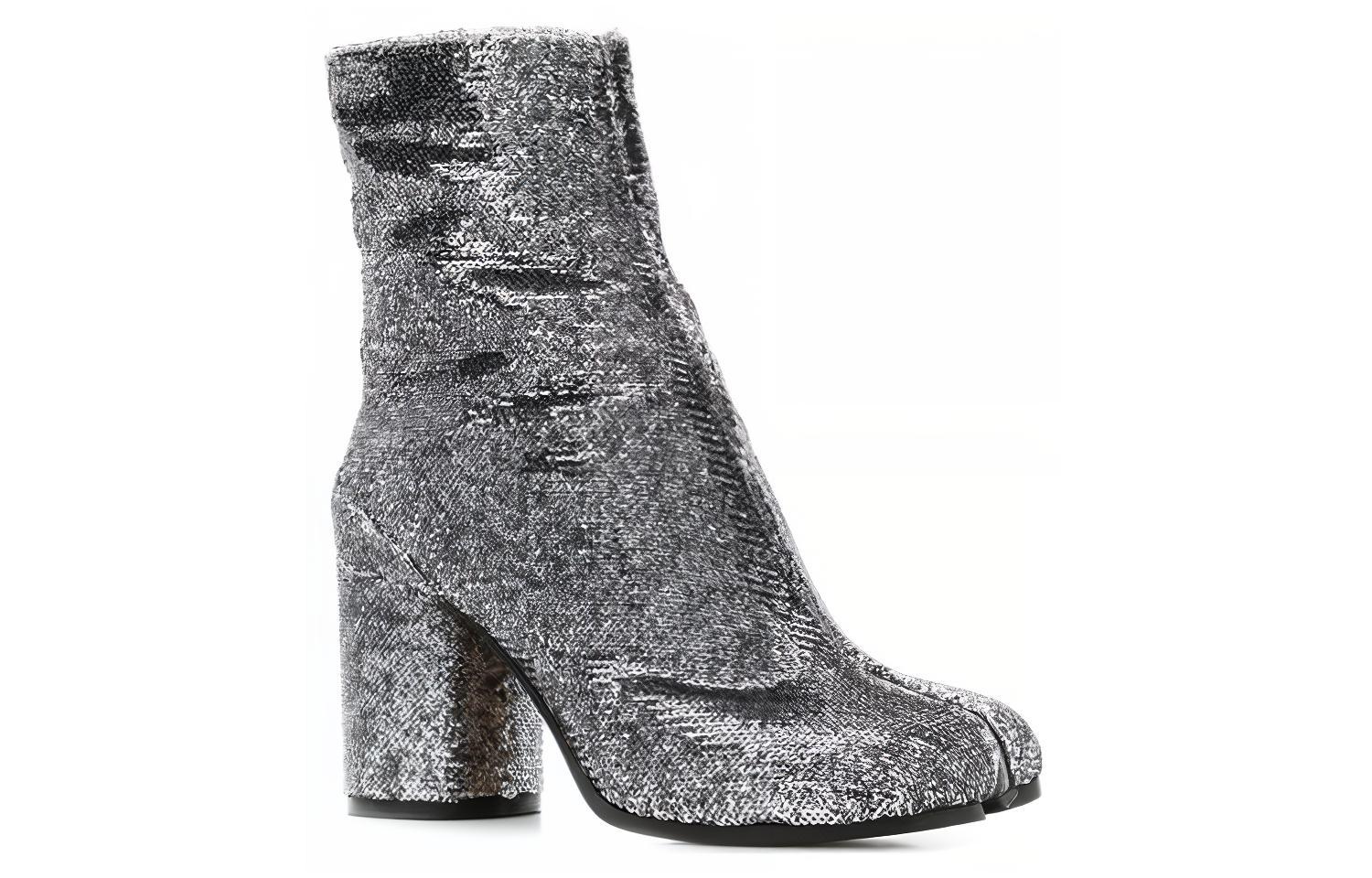 (W) Maison Margiela Leather Ankle Boot 'Silver' 圖 2