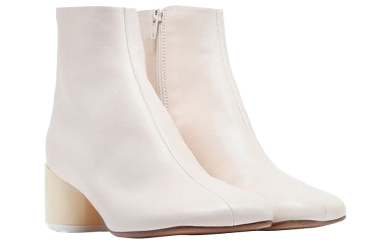 (W) Maison Margiela Leather Ankle Boots 'Nude' 圖 2