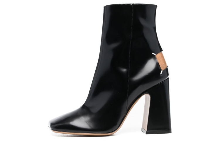 (Women) Maison Margiela Leather Ankle Boots with Side Zip 'Black' S58WU0385PS679T8013