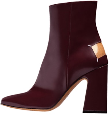 (Women) Maison Margiela Leather Ankle Boots with Side Zip 'Burgundy' S58WU0385PS679T5114 Buy (Women) Maison Margiela Leather Ankle Boots with Side Zip 'Burgundy' S58WU0385PS679T5114