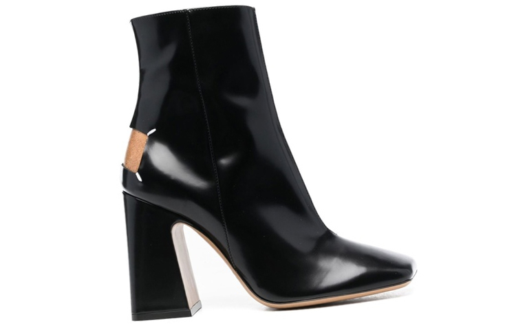 Lookbook (W) Maison Margiela Leren Enkelboots met Zijrits ''Zwart'' S58WU0385PS679T8013