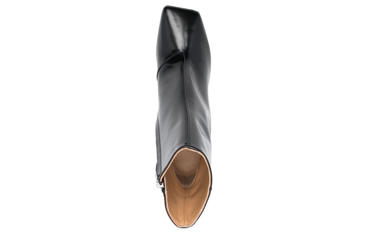 Purchase (W) Maison Margiela Leren Enkelboots met Zijrits ''Zwart'' S58WU0385PS679T8013