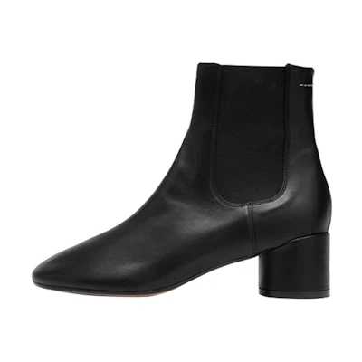 (W) Maison Margiela Leather Chelsea '6-Heel Black'