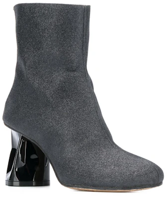 (W) Botines de Moda con Tacón Curvado de Cuero Maison Margiela 'Negro' S39WU0139P3048T8013 Order (W) Botines de Moda con Tacón Curvado de Cuero Maison Margiela 'Negro' S39WU0139P3048T8013