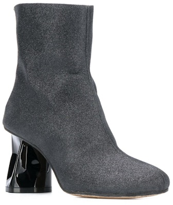(W) Botines de Moda con Tacón Curvado de Cuero Maison Margiela 'Negro' S39WU0139P3048T8013 Order (W) Botines de Moda con Tacón Curvado de Cuero Maison Margiela 'Negro' S39WU0139P3048T8013