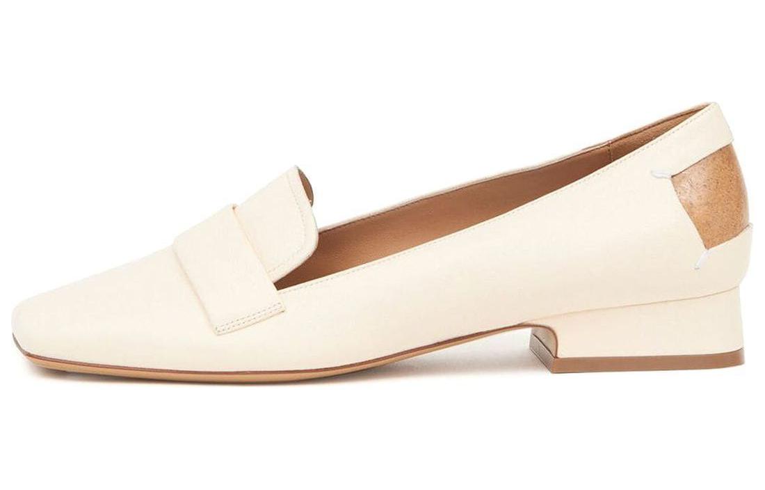 (Women) Maison Margiela Leather Four-Stitches Square-Toe Loafer 'White' S58WR0108P3753T1003