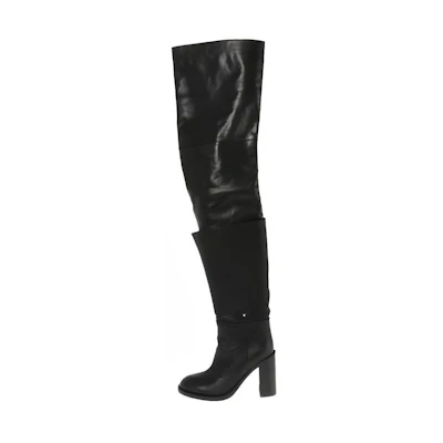 (W) Maison Margiela Leather High-Top 'Black Fashion'