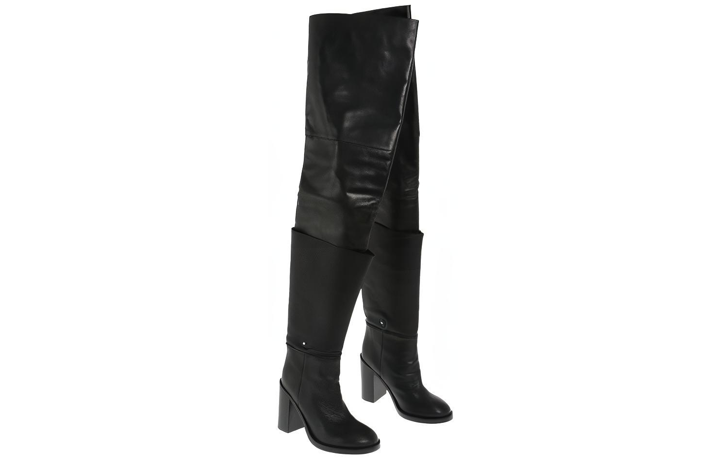 (W) Maison Margiela Leather High-Top 'Black Fashion' 圖 3