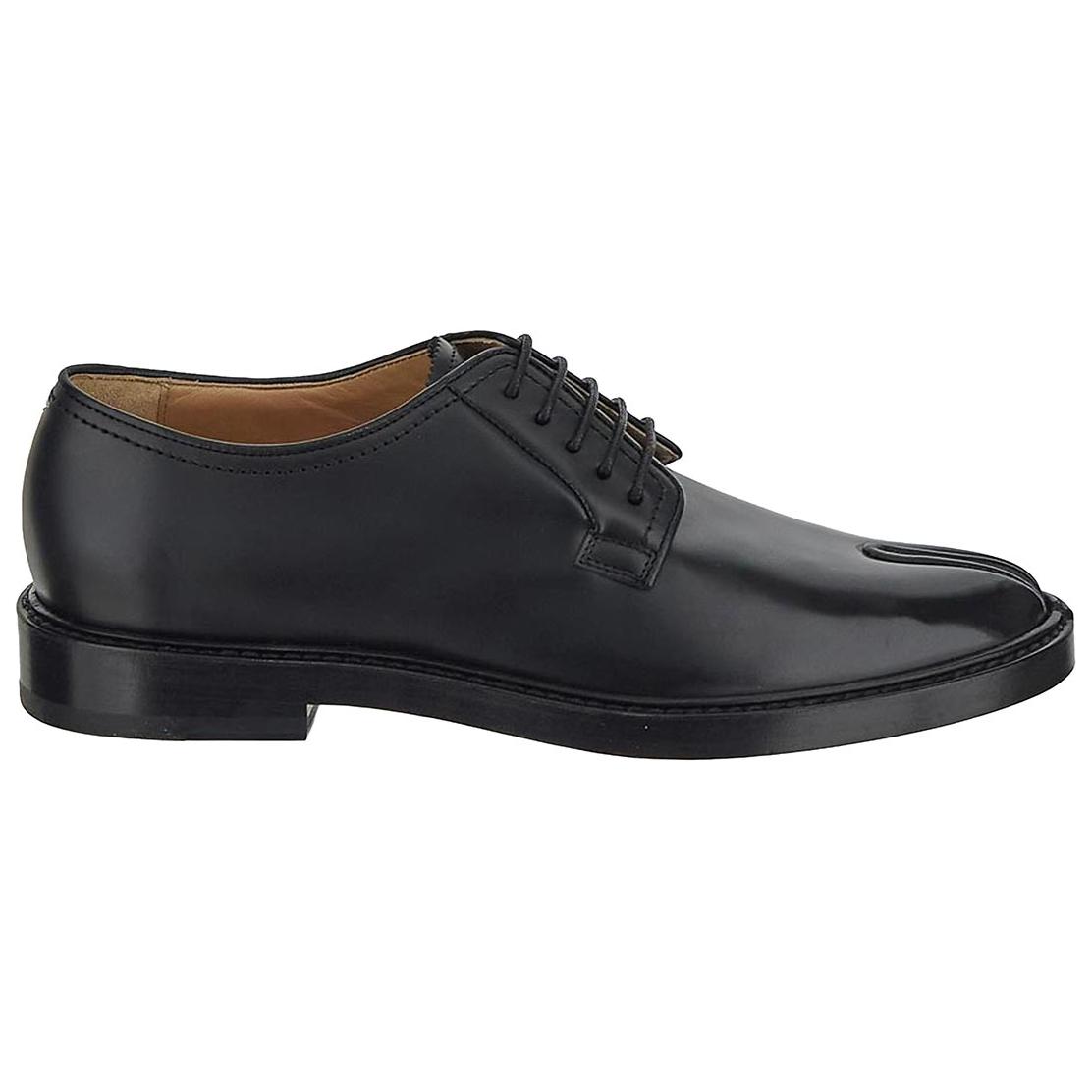 Order (Women) Maison Margiela Leather Lace-Up Sneakers 'Black' S39WQ0086P5602T8013