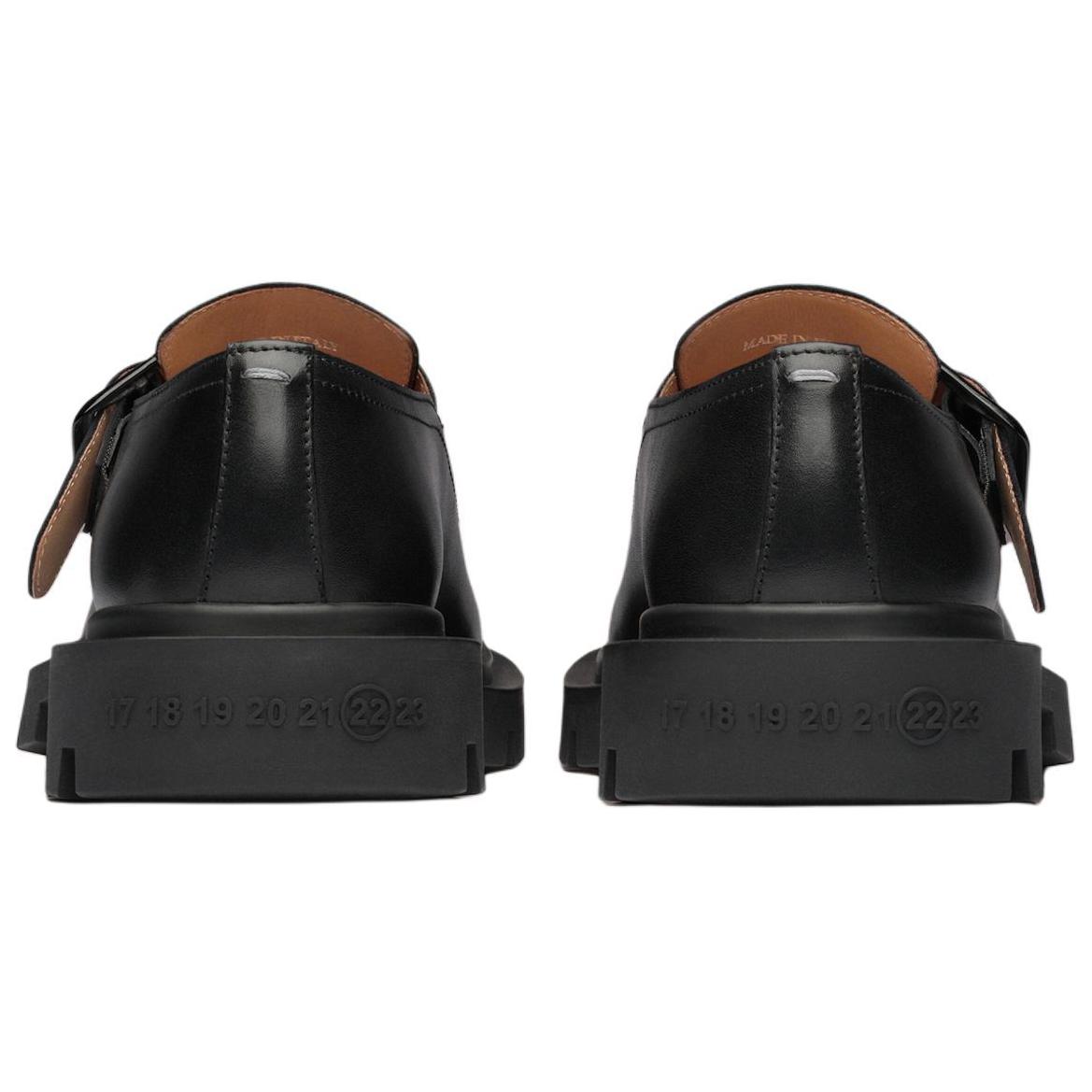 Purchase (W) Maison Margiela Loafer Kulit dengan Loop 'Hitam' S58WP0262P3292H8396