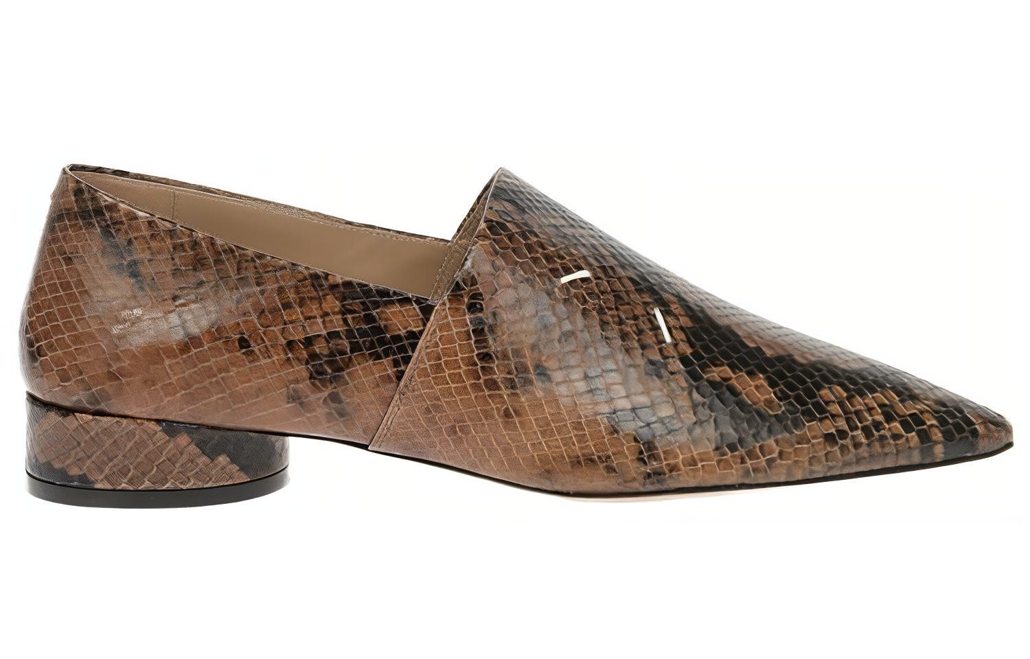 (W) Maison Margiela Leather Low-Top 'Brown' 圖 2