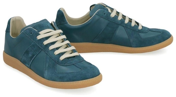 (Women) Maison Margiela Leather Low Top Sneaker 'Blue' S58WS0109P1895H9389 Lookbook (Women) Maison Margiela Leather Low Top Sneaker 'Blue' S58WS0109P1895H9389