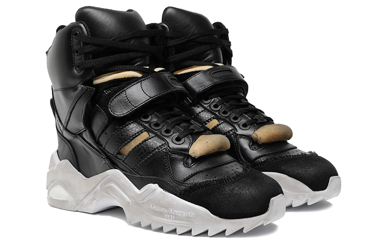 (W) Maison Margiela Leather Mix 'Black' 圖 2