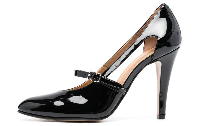 (Women) Maison Margiela Leather Patent Openwork Slip-On High Heels 'Black' S58WL0230P4347T8013