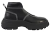 Order (W) Bota de Plataforma de Cuero Maison Margiela con Correa de Moda 'Negra' S57WR0139P3827T7041(yc)