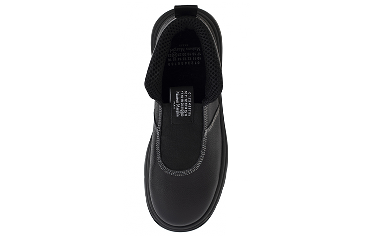 Lookbook (W) Bota de Plataforma de Cuero Maison Margiela con Correa de Moda 'Negra' S57WR0139P3827T7041（yc）
