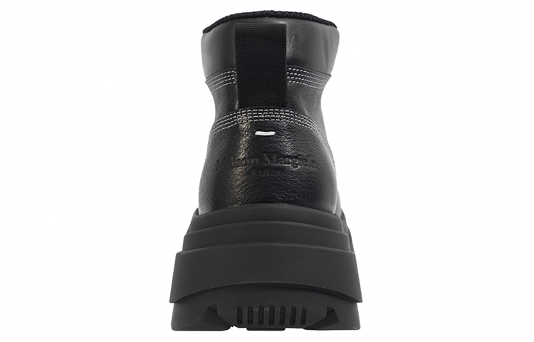 Purchase (W) Bota de Plataforma de Cuero Maison Margiela con Correa de Moda 'Negra' S57WR0139P3827T7041（yc）